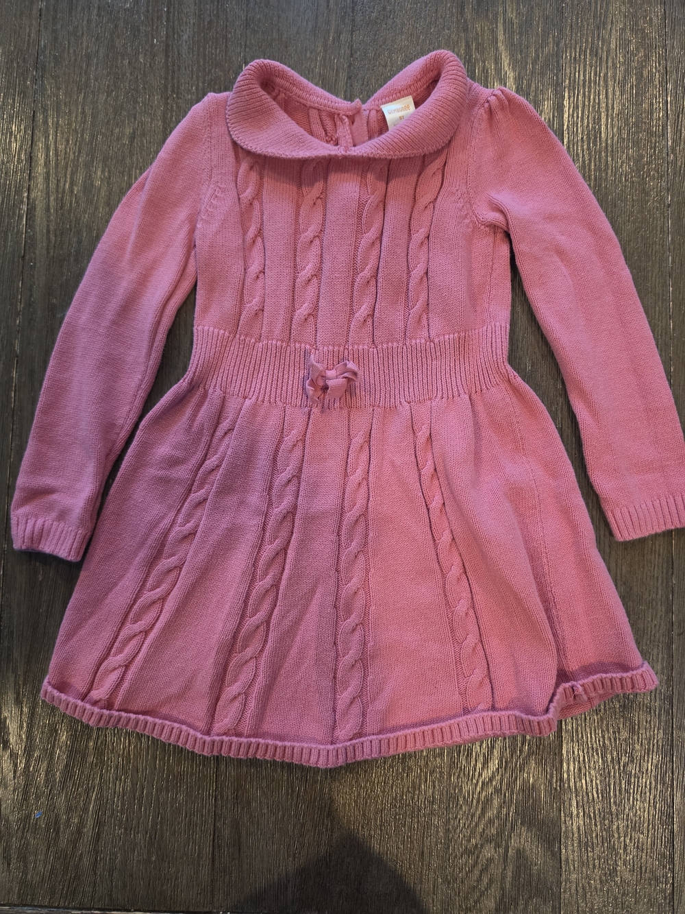 Gymboree Rose-Pink Cable Knit Collar Dress